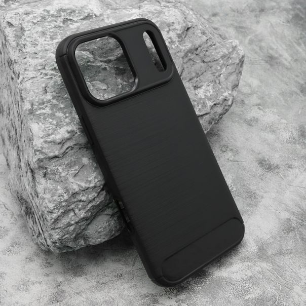 Futrola silikon BRUSHED za iPhone 17 Pro Max, crna - F121415