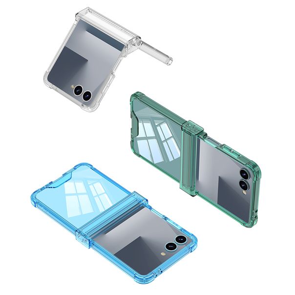Maska za Samsung Galaxy Z Flip 7 5G TRANSPARENT COLOR LINE providna (GKK case) - EP2917896