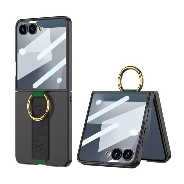 Maska STRAP RING CASE za Samsung F751B Galaxy Z Flip 7 5G, crna (GKK case) - F121556