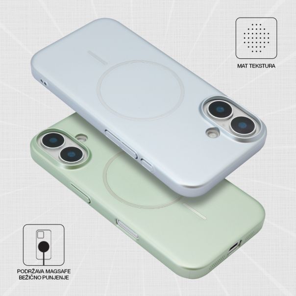 Maska PURE MATTE MagSafe za iPhone 16 Pro Max, srebrna - F122001