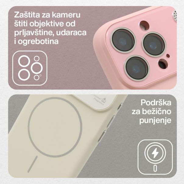 Maska PASTEL DREAMS MagSafe za iPhone 14, bela - F122277