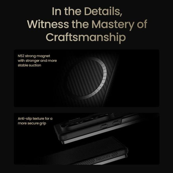 NILLKIN Synthetic Fiber Pro Magnetic case za Samsung F966B Galaxy Z Fold 7 5G, crna - F122703
