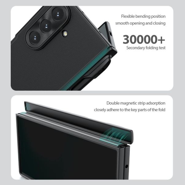 NILLKIN Maska Frosted Shield Fold Magnetic case za Samsung F966B Galaxy Z Fold 7 5G (olovka), crna - F122711