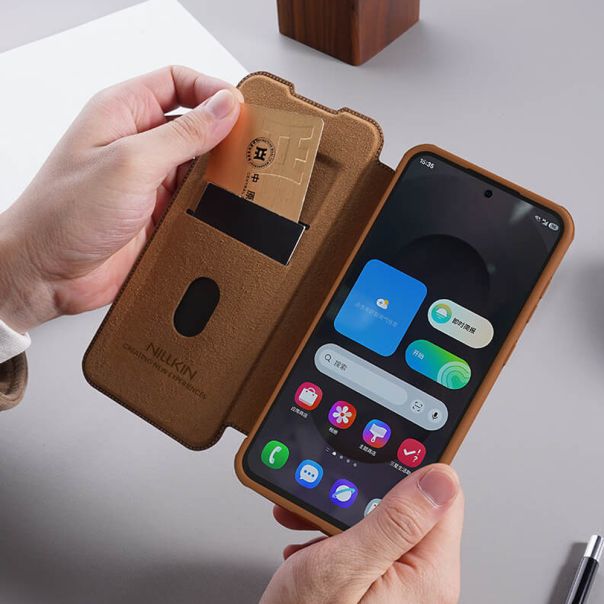 NILLKIN Futrola QIN Pro za Samsung S937B Galaxy S25 Edge 5G, crna - F122785