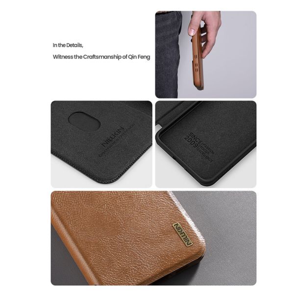 NILLKIN Futrola QIN Pro za Samsung S937B Galaxy S25 Edge 5G, crna - F122785