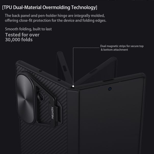 Futrola NILLKIN Cam Shield Prop Magnetic za Samsung F966B Galaxy Z Fold 7 5G, crna - F123253