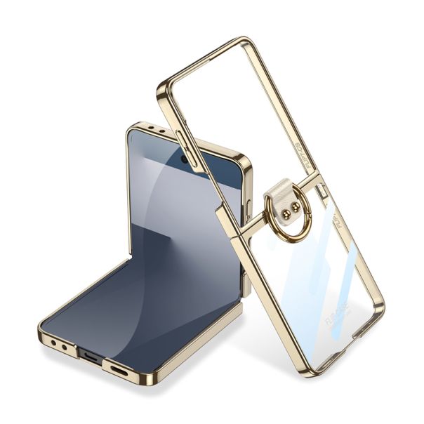 Futrola RING LINES za Samsung F751B Galaxy Z Flip 7 5G, zlatna (GKK case) - F123461