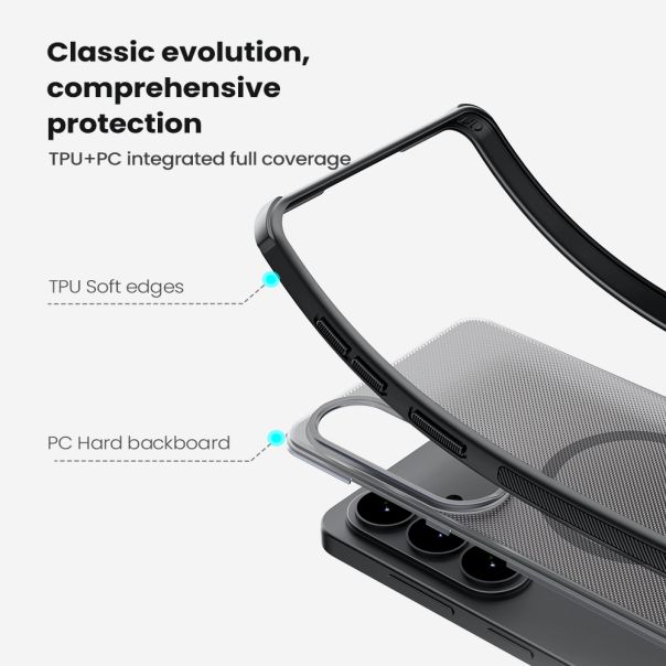 Maska za Samsung Galaxy S26 5G providno Nillkin Super Frost Pro Magnetic crna - EP2921559-1