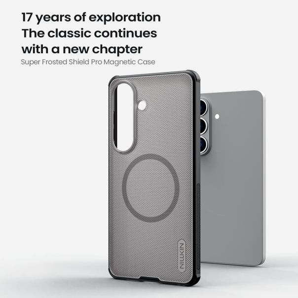 Maska za Samsung Galaxy S26 Plus 5G providno Nillkin Super Frost Pro Magnetic crna - EP2899875