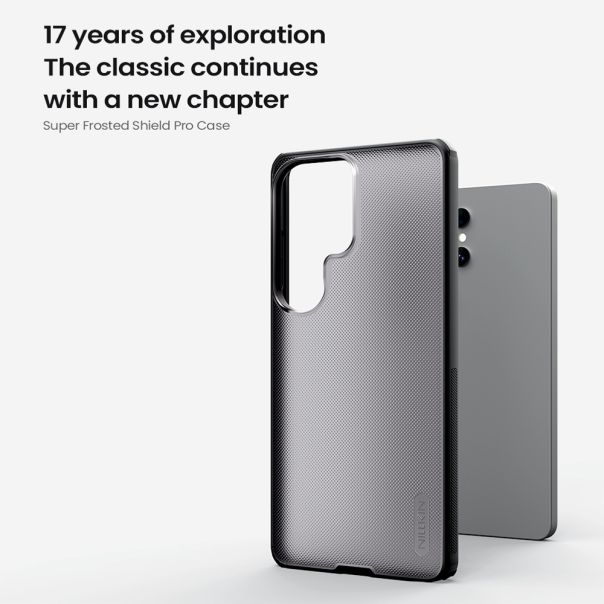 Maska za Samsung Galaxy S26 Ultra 5G providno Nillkin Super Frost Pro crna - EP2921153