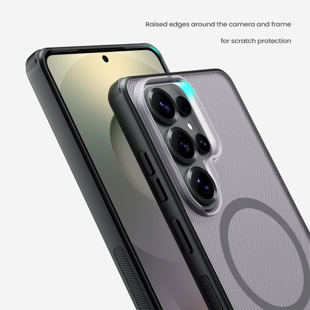 Maska za Samsung Galaxy S26 Ultra 5G providno Nillkin Super Frost Pro Magnetic crna - EP2937587