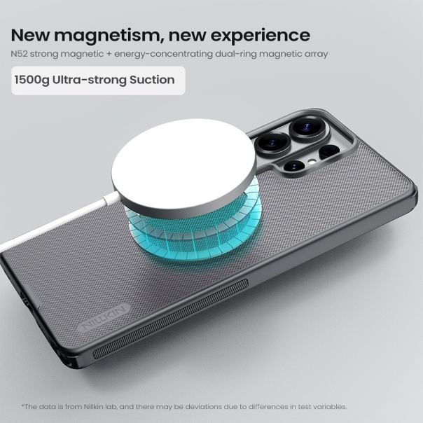 Maska za Samsung Galaxy S26 Ultra 5G providno Nillkin Super Frost Pro Magnetic crna - EP2937587