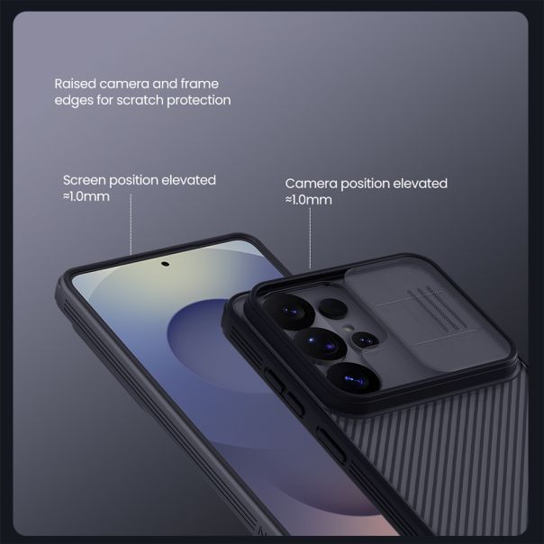 Maska za Samsung Galaxy S26 Ultra 5G providno Nillkin Camshield Pro crna - EP2912316