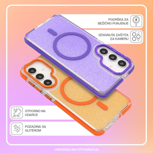 Maska za Samsung Galaxy S26 5G narandžasta SPARKLING LOOK MagSafe - EP2900963