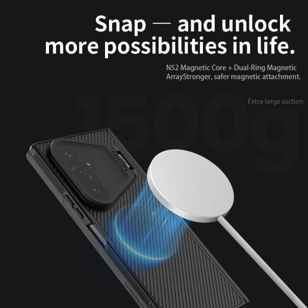 Futrola Nillkin Cam Shield Prop Magnetic za Samsung F976B Galaxy Z Fold 8 Ultra 5G crna - EP3175927