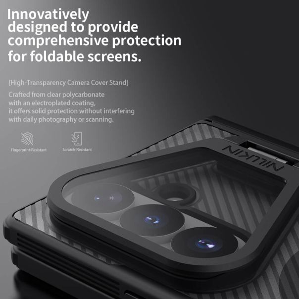 NILLKIN Futrola Cam Shield Magnetic za Samsung F976B Galaxy Z Fold 8 Ultra 5G, providno/crna - EP3191957