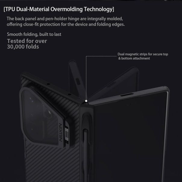 Futrola Nillkin Cam Shield Prop Magnetic za Samsung F976B Galaxy Z Fold 8 Ultra 5G (with S pen) crna - EP3175921