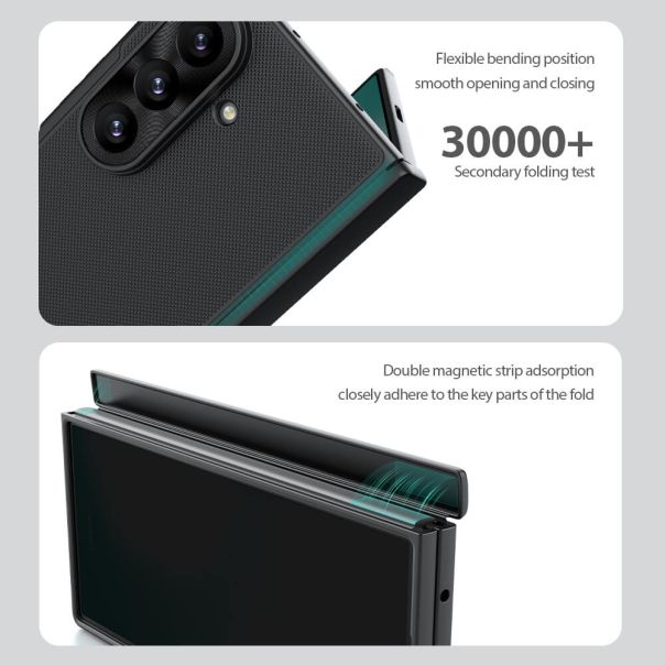 Futrola NILLKIN Frosted Shield Fold Magnetic za Samsung F976B Galaxy Z Fold 8 Ultra 5G providno crna - EP3175948