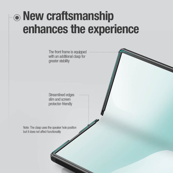Futrola NILLKIN Frosted Shield Fold Magnetic za Samsung F976B Galaxy Z Fold 8 Ultra 5G providno crna - EP3175948