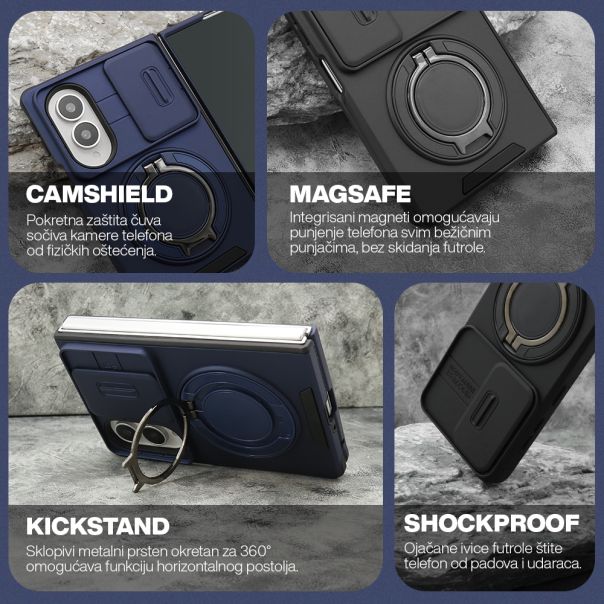 Futrola DEFENDER CAMSHIELD za Samsung Galaxy Z Fold 8 5G, crna - EP3264189