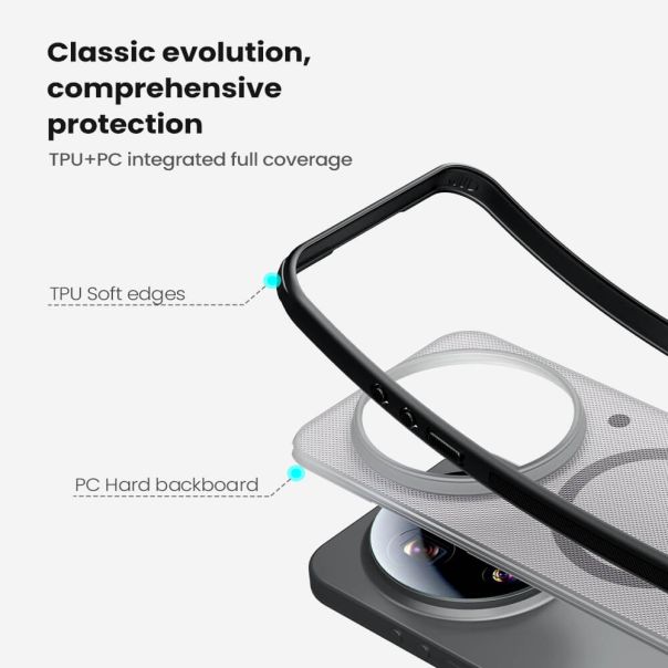 Futrola Nillkin Super Frosted Shield Pro Magnetic za Xiaomi 17 ultra 5G providno crna - EP3127585