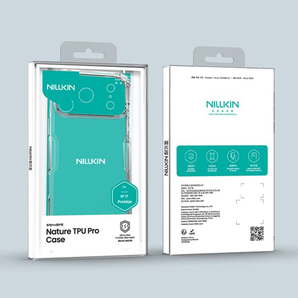 Futrola NILLKIN Nature Pro za iPhone 17 Pro Max (6.9) providno crna - EP3127573