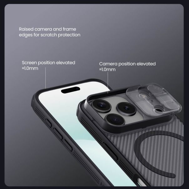 NILLKIN futrola Cam Shield Pro Magnetic za iPhone 17 Pro Max / 18 Pro Max, providno crna - EP3219366