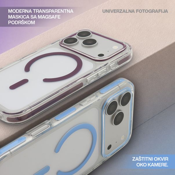 Futrola COLOR CLEAR MagSafe za iPhone 18 Pro, ljubičasta - EP3230125