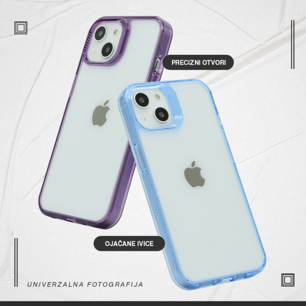 Maska za iPhone 17 Pro Max (69)/iPhone 18 Pro Max (69) COLOR FRAME srebrna (providna) - EP3265902