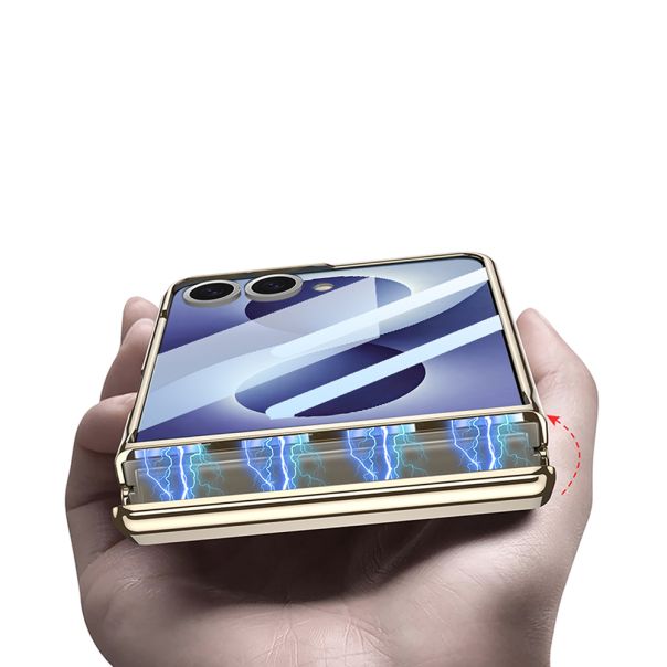 Futrola Luxury Leather Case with Kickstand za Samsung Galaxy Z Flip 8 5G (GKK case), zelena - EP3202660