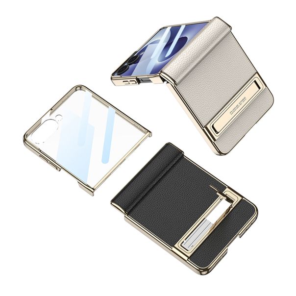 Futrola Luxury Leather Case with Kickstand za Samsung Galaxy Z Flip 8 5G (GKK case), zelena - EP3202660