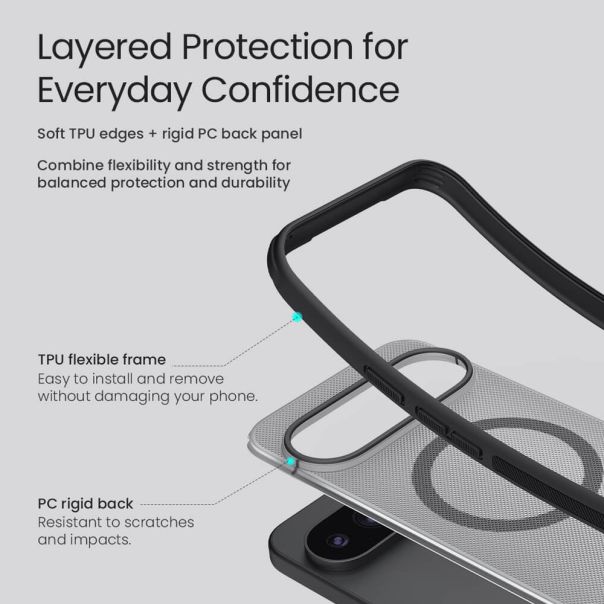 NILLKIN futrola Super Frost Pro Magnetic za Google Pixel 11 Pro XL, providno crna - EP3269154