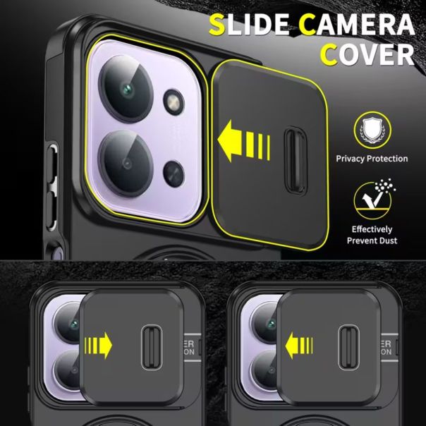 Maska za Xiaomi Redmi 15C 4G EU 173mm crna CamShield Ring stand - 224543