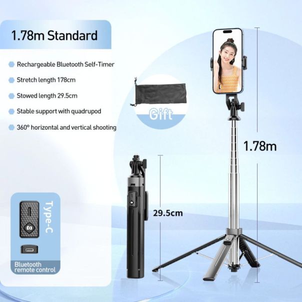 Selfie stick + tripod Y16 crni - 221817