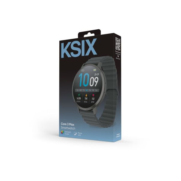 KSIX BXSW34T CORE3 AMOLED 1.73'' PAMETNI SAT, Crni - EP3254726