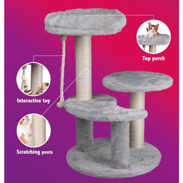PET COMFORT Stub za grebanje za mačke sivi 40 × 40 × 62 cm - EP3151008