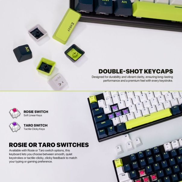 FANTECH Tastatura Mehanicka Gaming MK878S RGB Atom 104S Mori bela (Rosie switch) - EP3169523