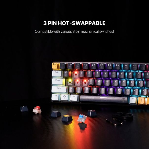 Tastatura mehanička Gaming Fantech MK874V2 RGB Atom 63 Mizu Navy (taro switch) - EP2870896
