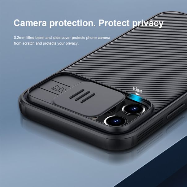 NILLKIN Maska Cam Shield Pro za iPhone 12/12 Pro, crna - F88424