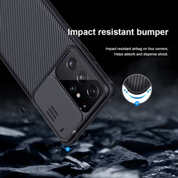 NILLKIN Maska Cam Shield Pro za Samsung G998B Galaxy S21 Ultra, crna - F89547