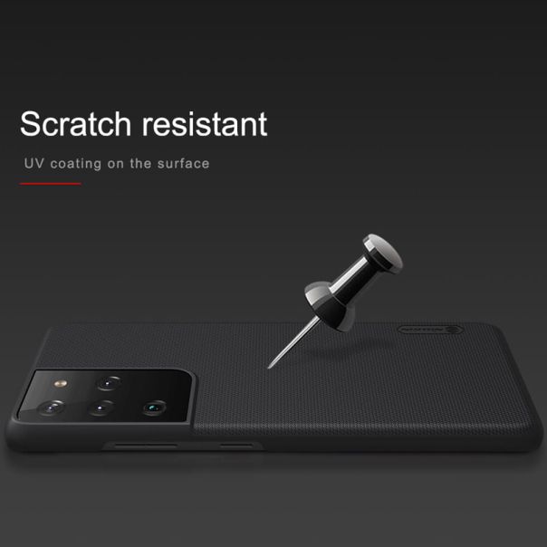 NILLKIN Maska Super Frost za Samsung G998B Galaxy S21 Ultra, crna - F89645