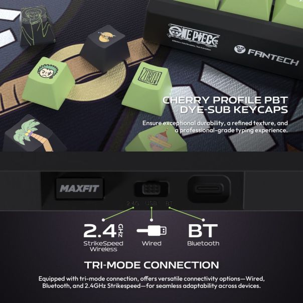 Tastatura Mehanicka Gaming Fantech MK921 Maxfit 8 Wireless ONE PIECE - ZORO (brown switch) - EP3094889