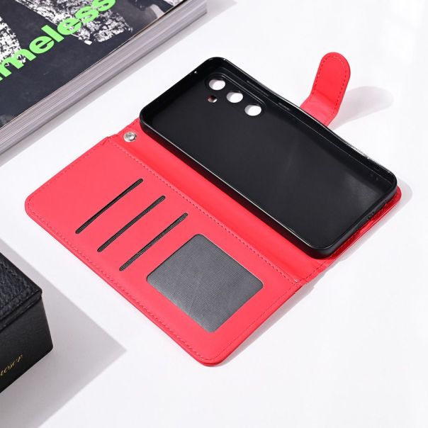 Maska za Samsung A556B Galaxy A55 5G crvena Wallet Romb - 218279