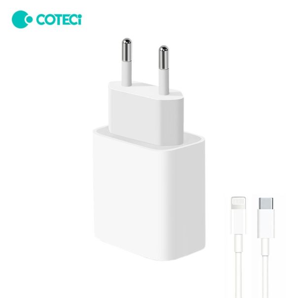 Kucni punjac Coteci CS5193 20W sa PD na lightning kablom beli - EP2781507