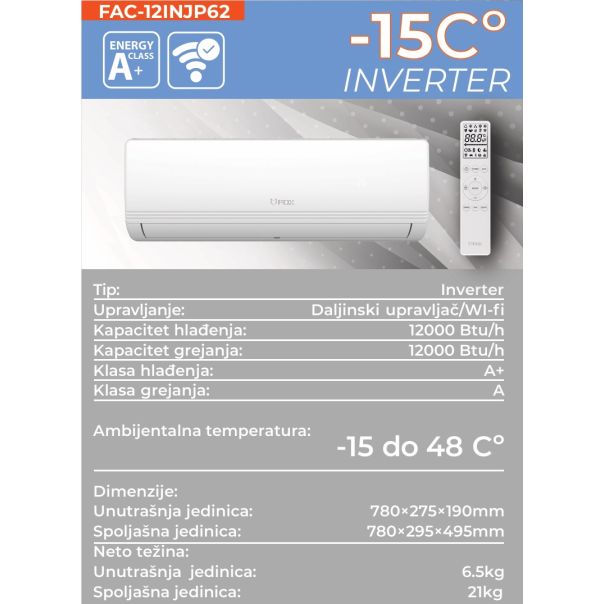 FOX Inverter klima FAC-12INJP62 - FAC-12INJP62