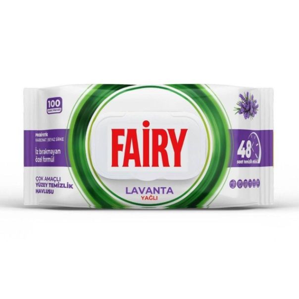 FAIRY višenamenske vlažne maramice za površine Lavanda 100 kom - EP2998946