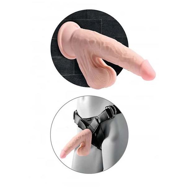 3D Dildo sa realističnim testisima 26cm - 21374a