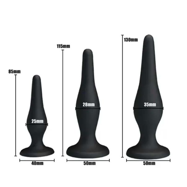 Set silikonskih analnih dildoa - 014456H