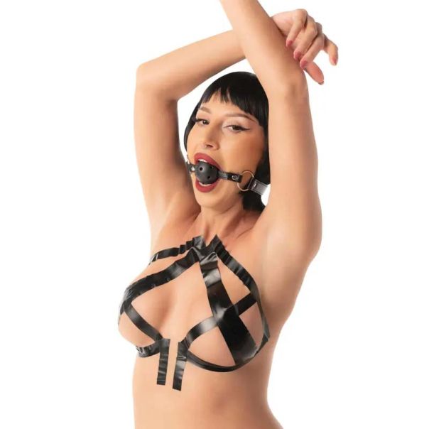 Crna kugla za usta sa rupicama Black Breathable Ball Gag - ff001011