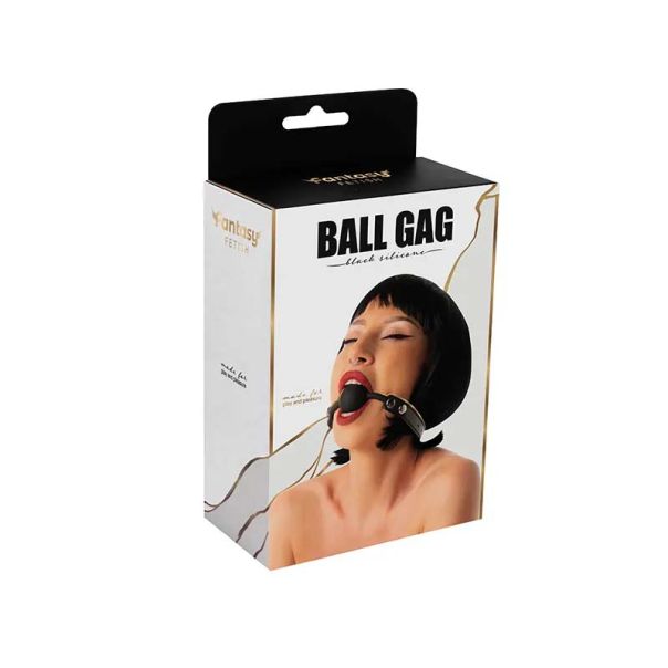 Crna silikonska kugla za usta Black Silicone Ball Gag - ff001013